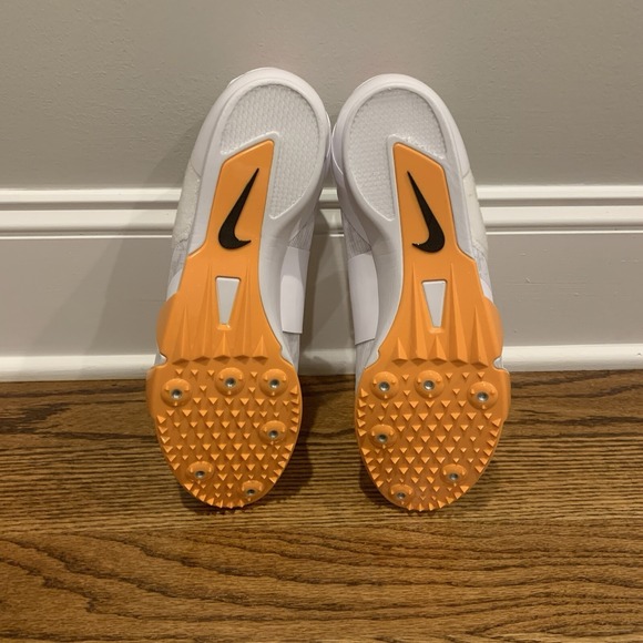 Nike Zoom Pole Vault Elite 3 White Orange Track Spikes Mens Size 12.5 AA1204-101 - Picture 6 of 8